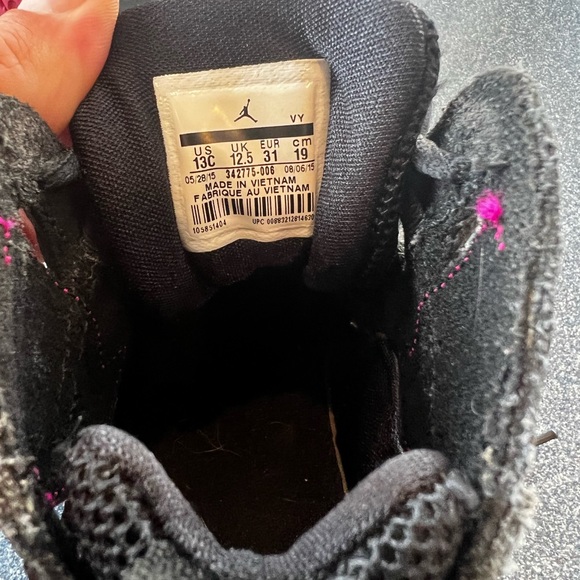 Kids Nike Air Jordan Retro VII size 13 (13c, toddler, black and red) - Picture 5 of 5